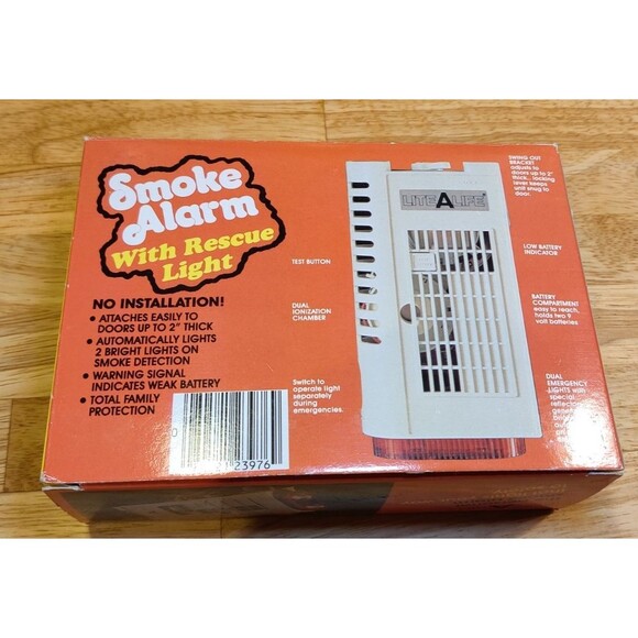 Vintage LiteALife Portable Smoke Alarm With Rescue Light 1980s-Model PSA-100 - Picture 2 of 7